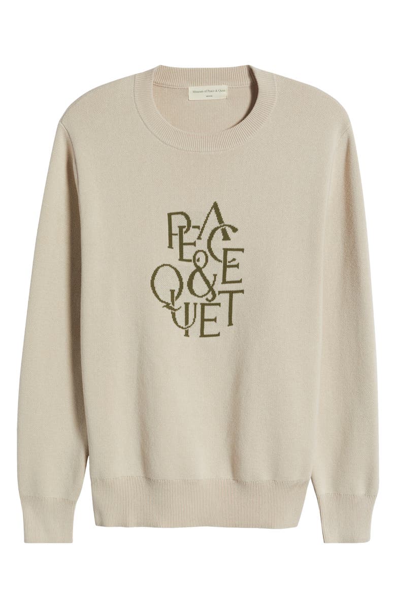 Museum of Peace & Quiet Serif Jacquard Sweater, Main, color,
