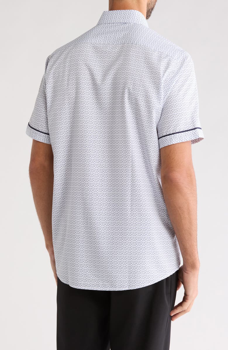 T.R. PREMIUM Tipped Short Sleeve Button-Up Shirt, Alternate, color,