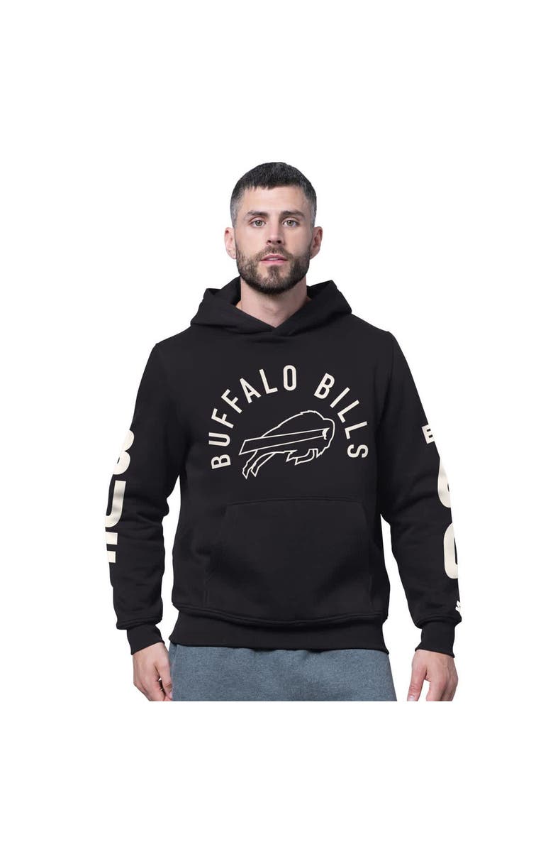 STARTER Men's Starter Black Buffalo Bills Handoff Fleece Hoodie Sweatshirt, Main, color, Black