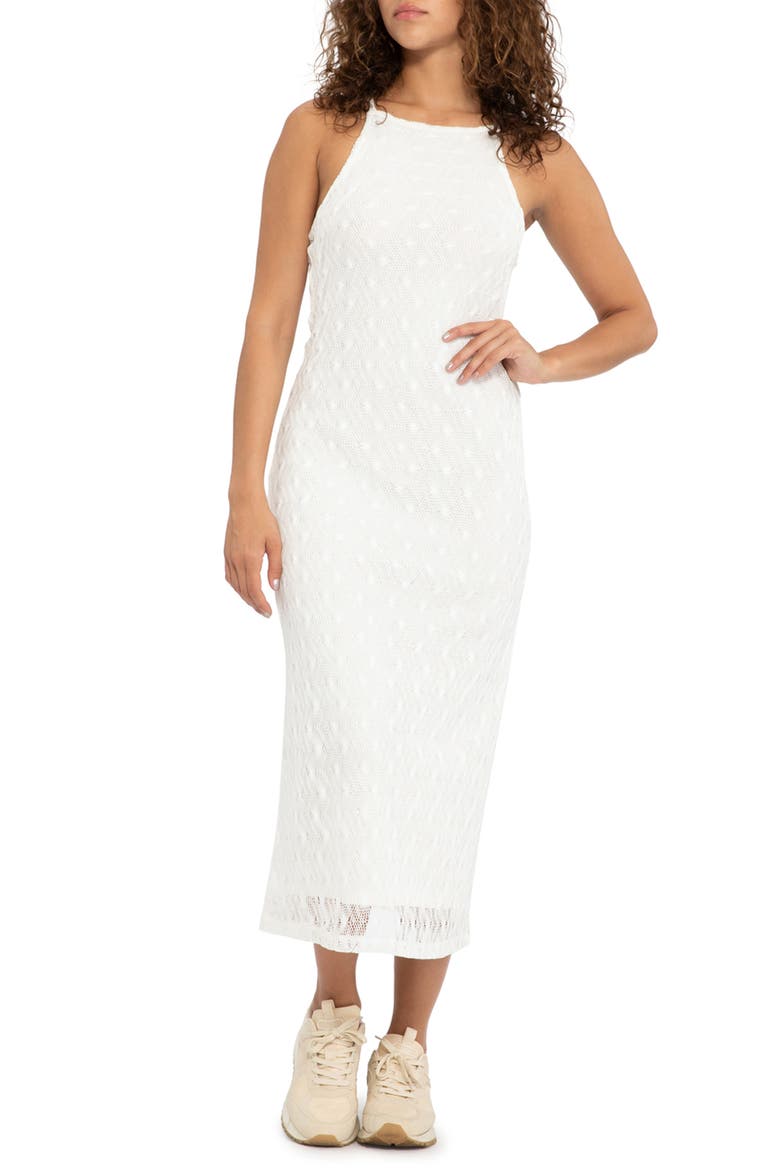 Into the Night Crochet Midi Dress, Alternate, color, MUSLIN