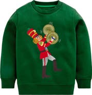 Mini Boden Kids' Festive Appliqué Sweatshirt