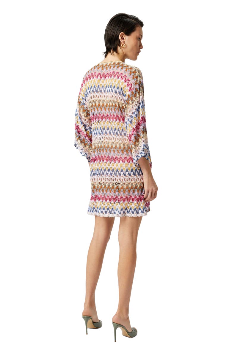 Missoni Short Cover-up Caftan In Lamé Viscose Lace, Alternate, color, Multicoloured 2