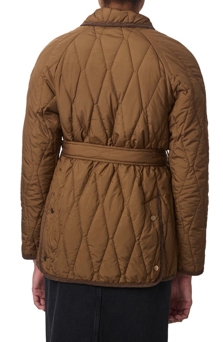 Bernardo Belted Quilted Jacket, Alternate, color,