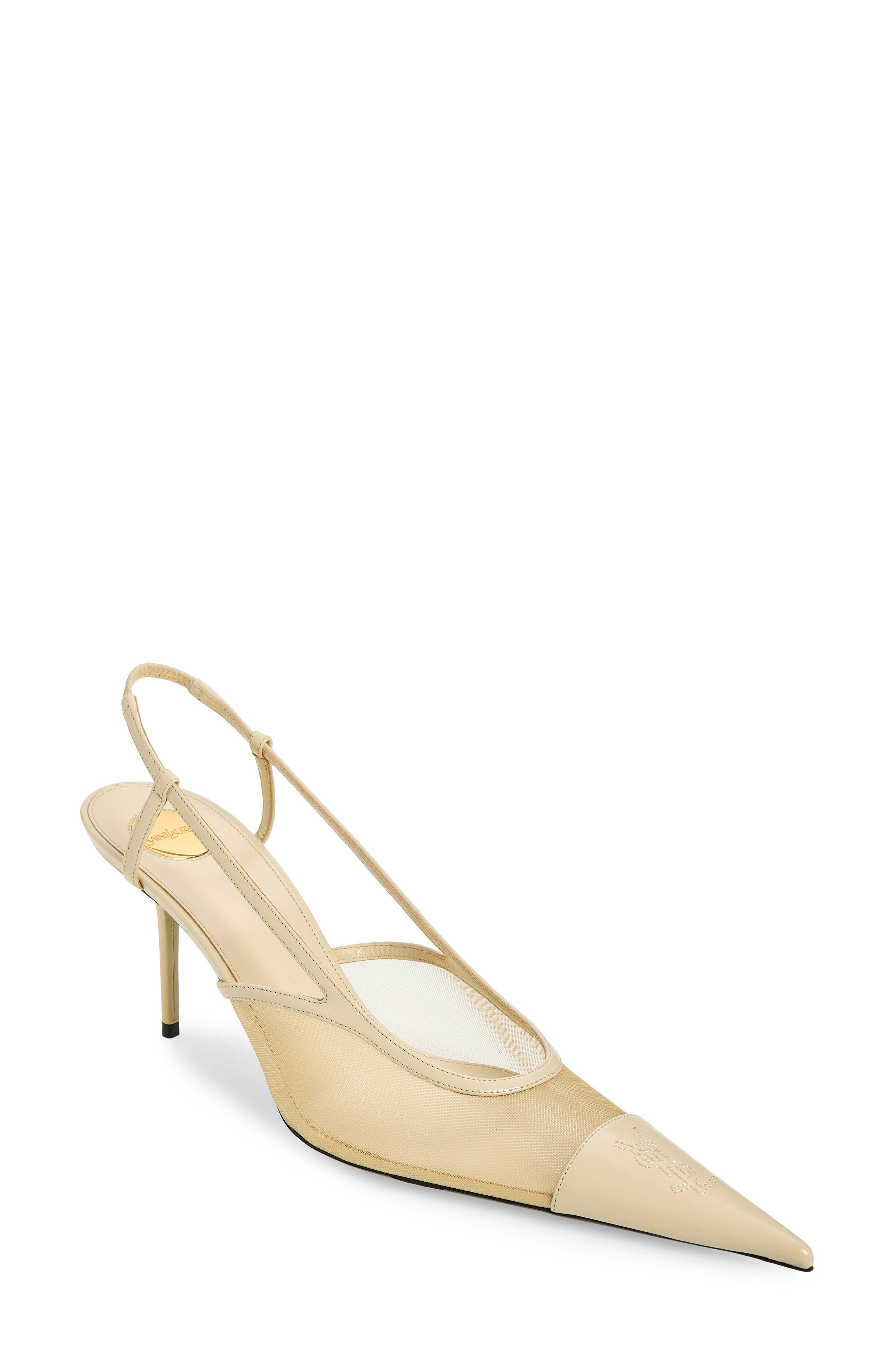 Saint Laurent Renee Slingback Pump, Main, color, Ivory