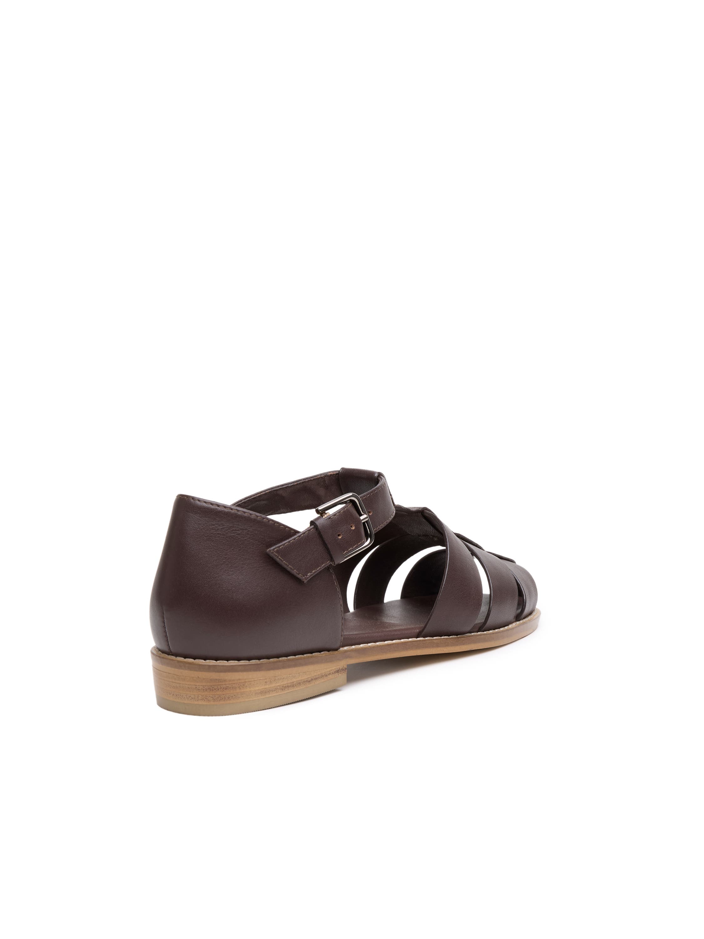 Celtic & Co. Minimal Fisherman's Sandal, Alternate, color, Chocolate