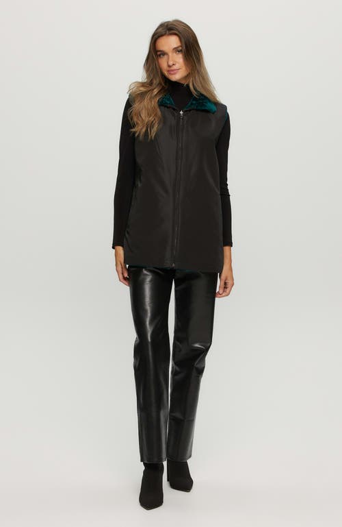 Gorski Reversible Chevron Shearling Lamb Vest In Green