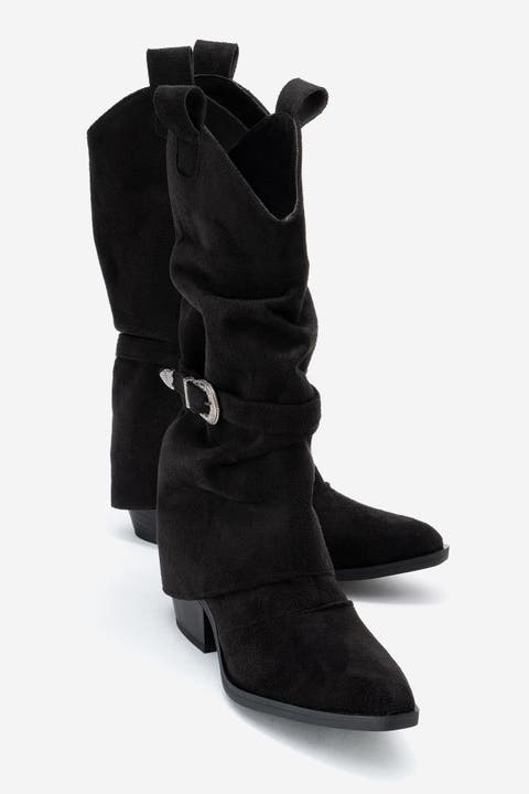 Okus Buckle Block Heel Boot