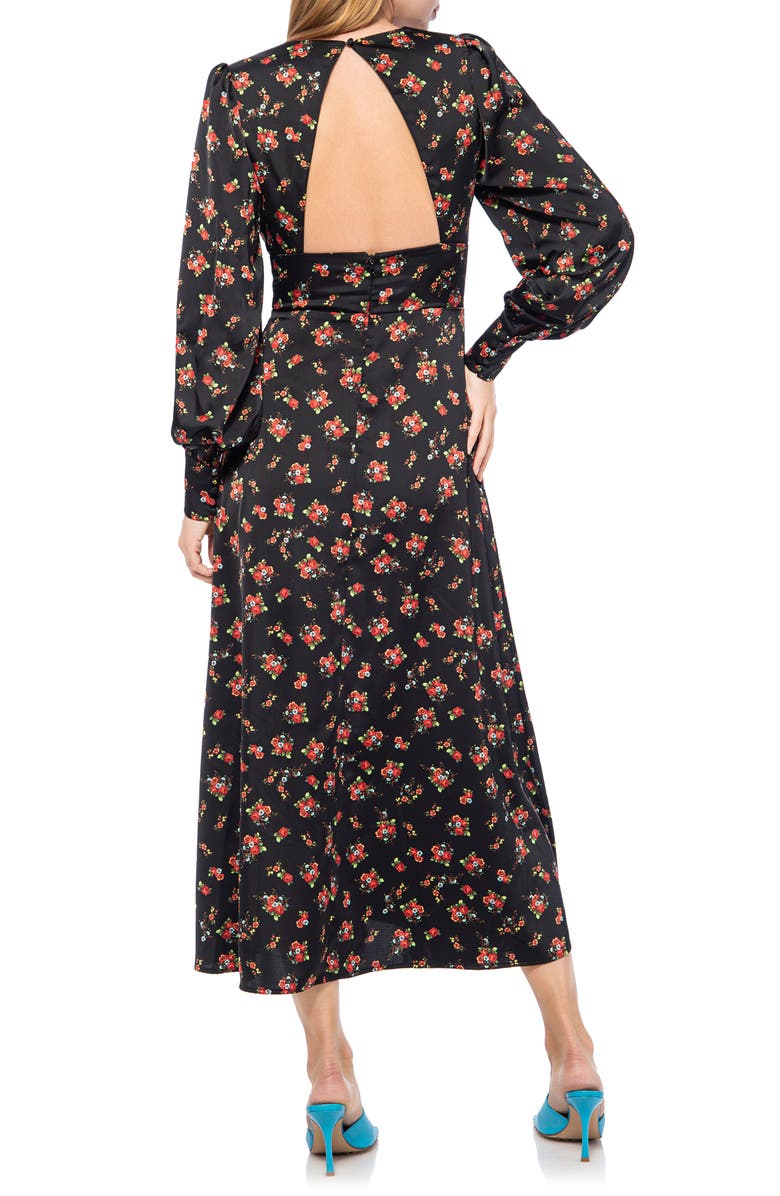 AFRM Viola Cutout Long Sleeve Midi Dress, Alternate, color, 