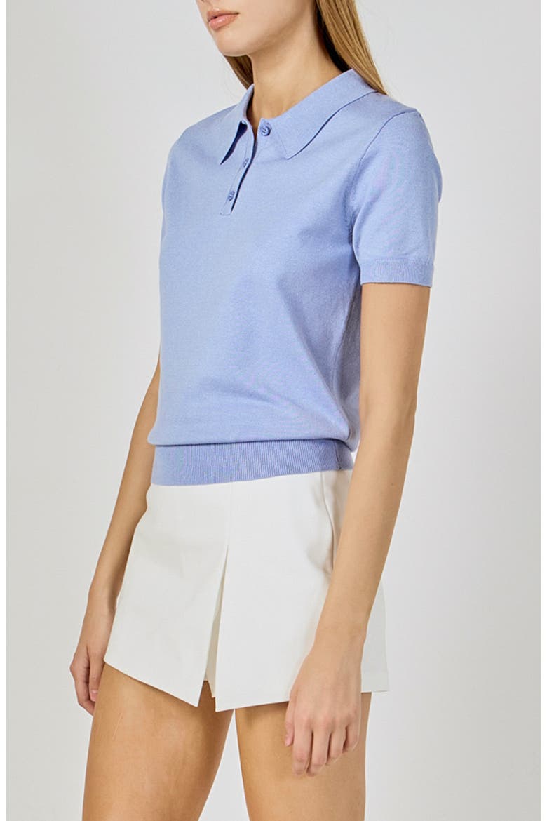 Polo Sweater, Alternate, color, PERIWINKLE