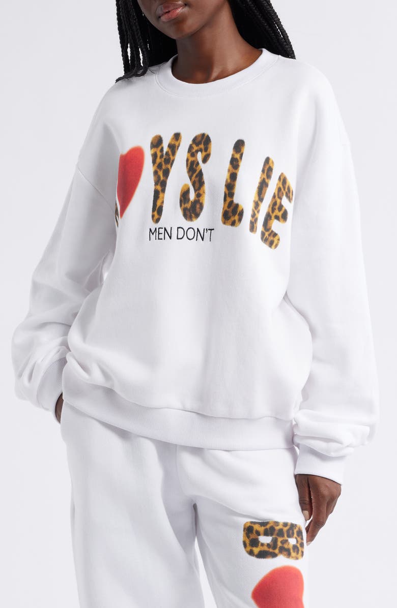 BOYS LIE Caitlyn Coded Kara Crewneck Sweatshirt, Main, color, 