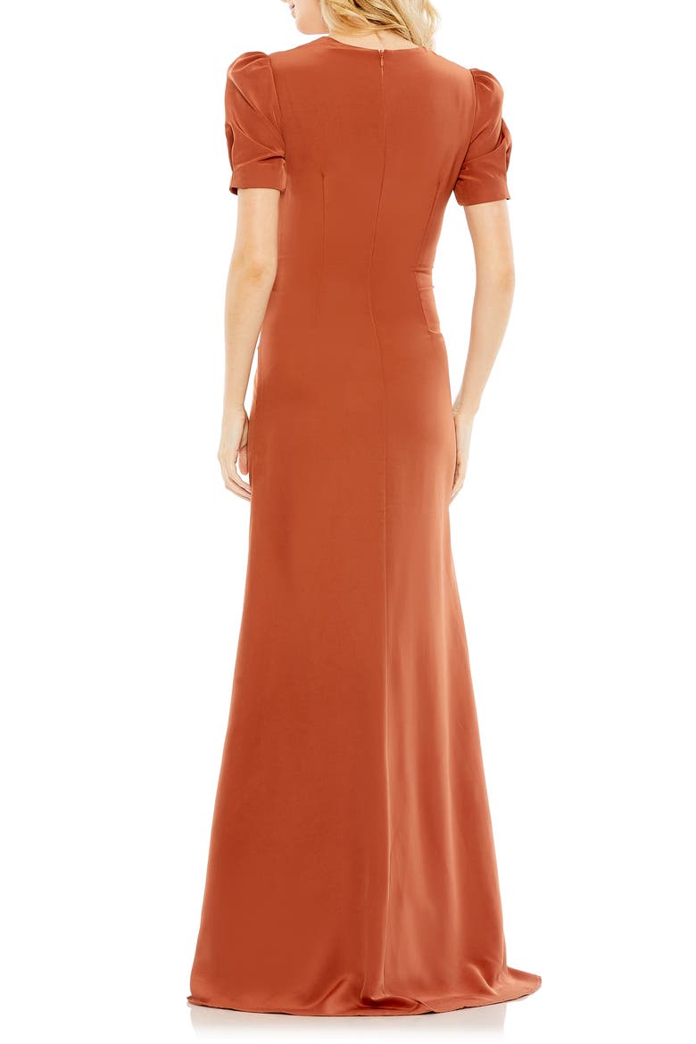 Cutout Column Gown, Alternate, color, NUTMEG