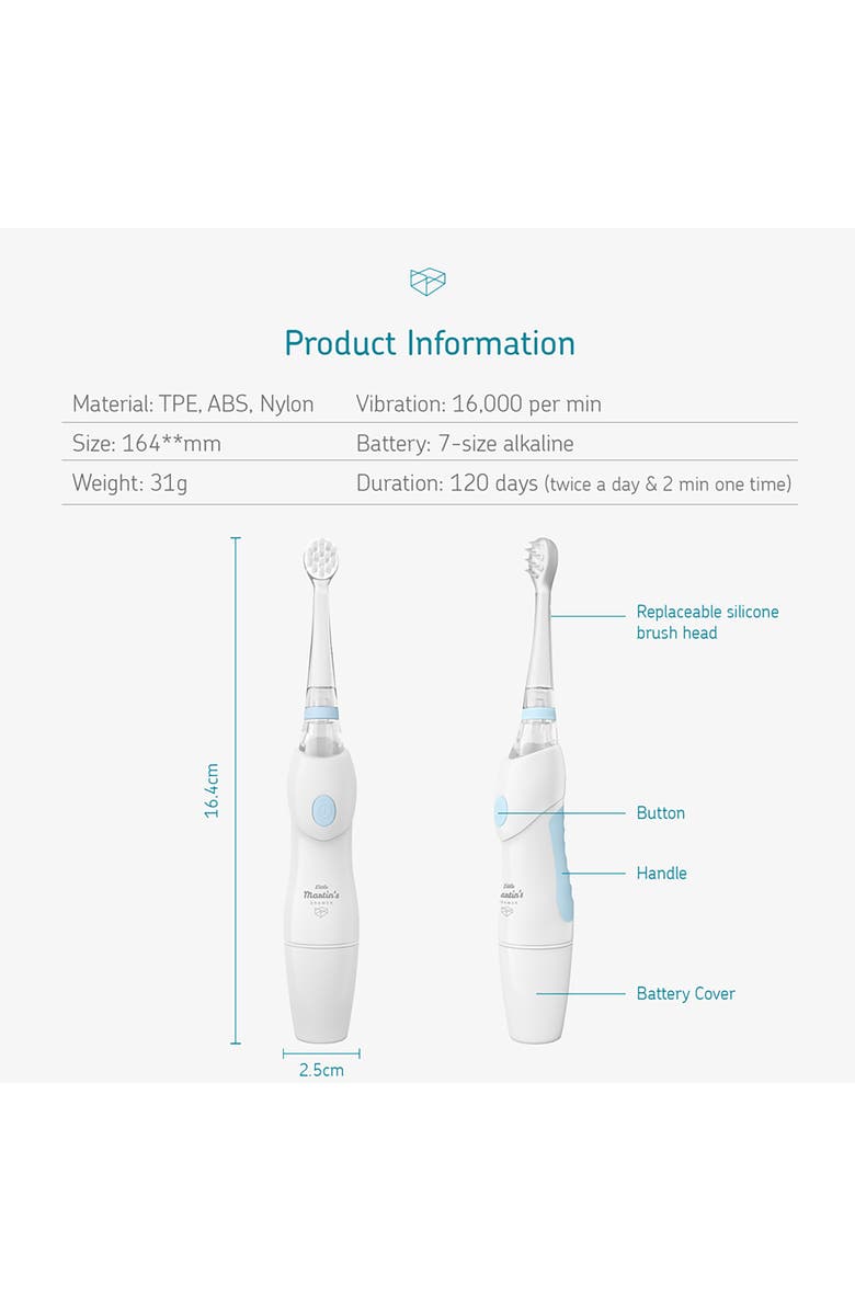 Little Martin's Baby Electric Toothbrush, Alternate, color, Multicolored