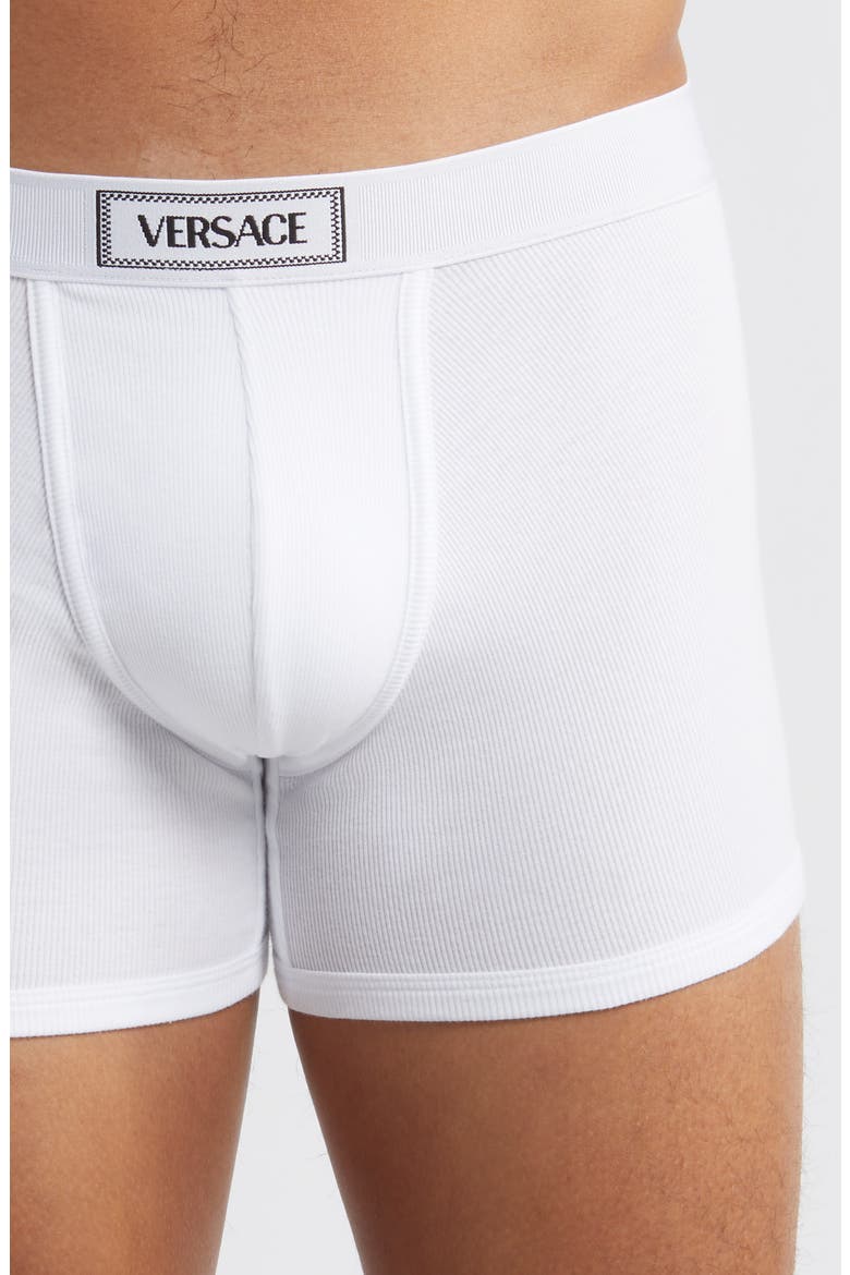 '90s Logo Cotton Rib Trunks, Alternate, color, OPTICAL WHITE