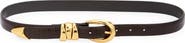 Madewell Triple Keeper Croc Embossed Leather Belt