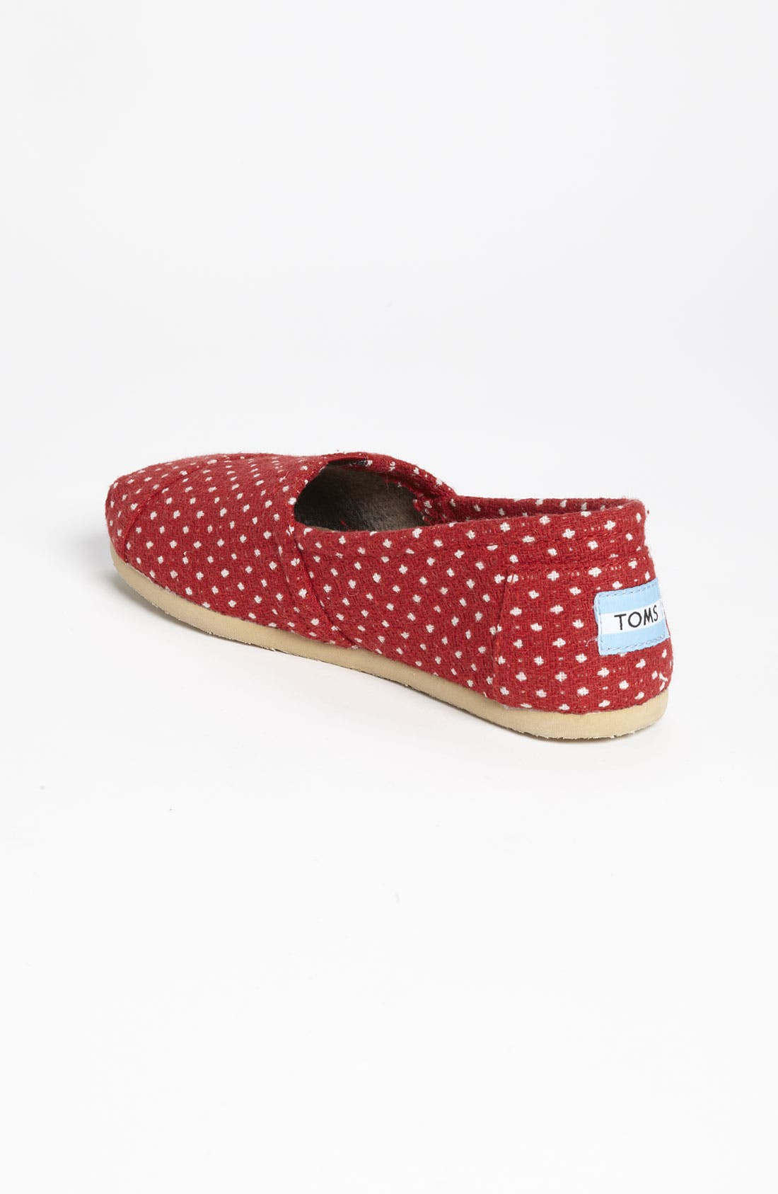'Classic - Dot' Woolen Slip-On, Alternate, color, RED