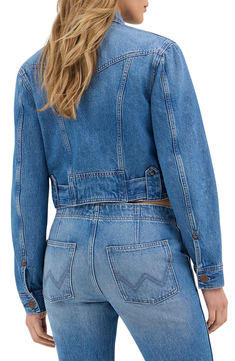 Wrangler Denim Moto Jacket, Alternate, color, Blossoming