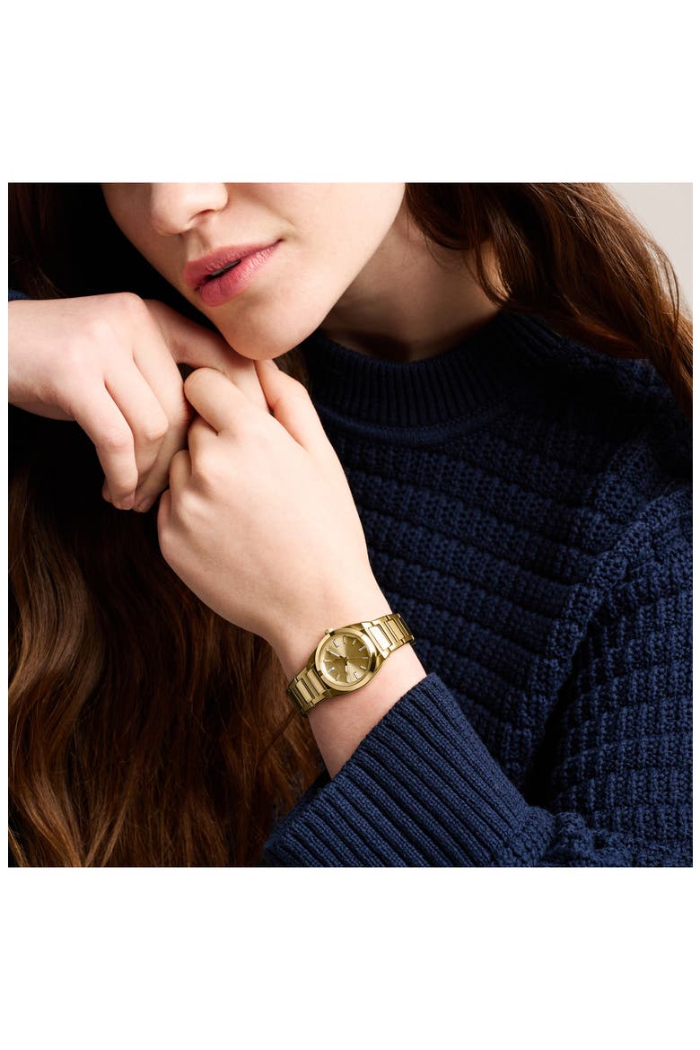 Everett Bracelet Watch, 27mm, Alternate, color, GOLD/ GOLD