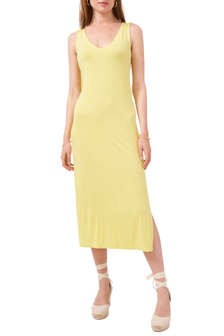 Deep V-Neck Dress, Main, color, CITRUS YELLOW