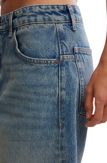 Deep Trance Low Rise Barrel Leg Jeans