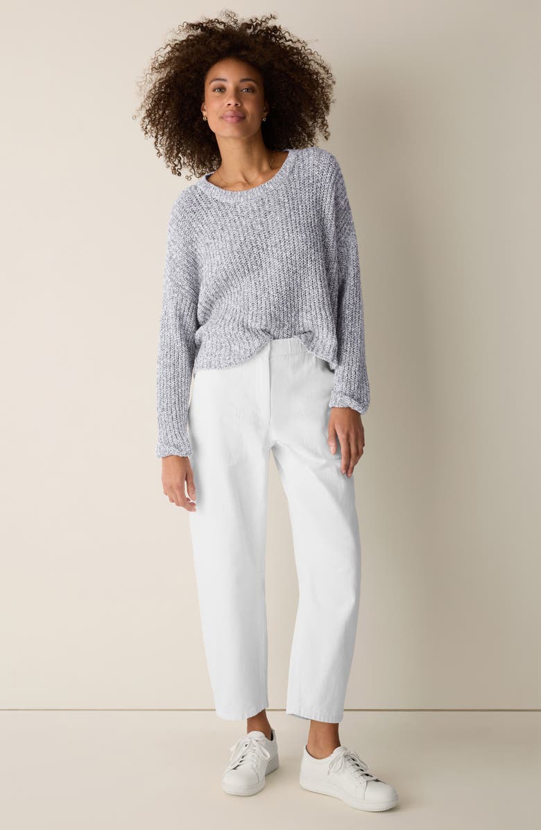 Eileen Fisher Crewneck Organic Cotton Blend Sweater, Alternate, color, Dark Pearl