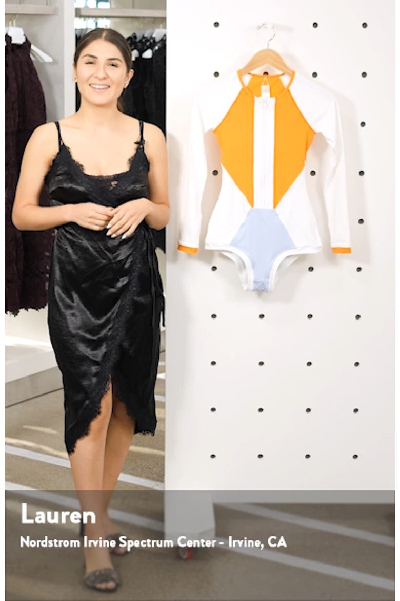 L Space Mod Front Zip Long Sleeve One-Piece Swimsuit video