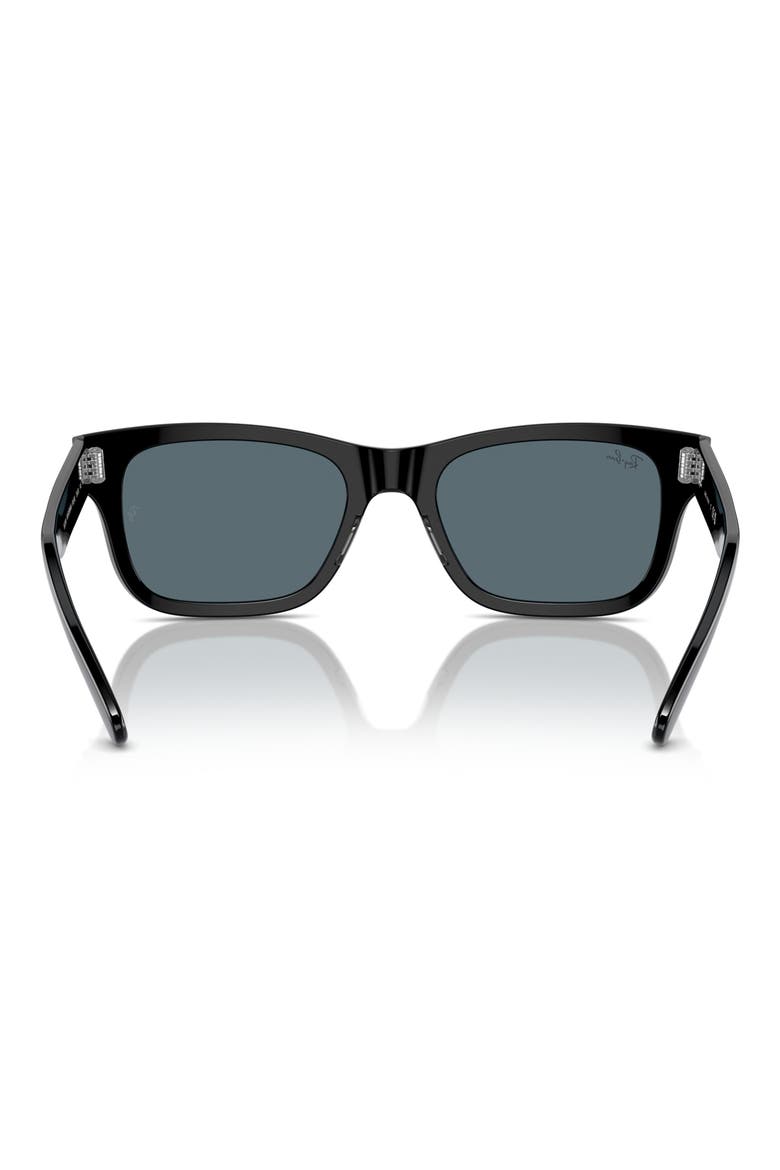 55mm Rectangular Sunglasses, Alternate, color, BLACK