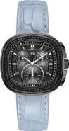 JBW Coast Chronograph Leather Strap Watch, 22mm x 42mm