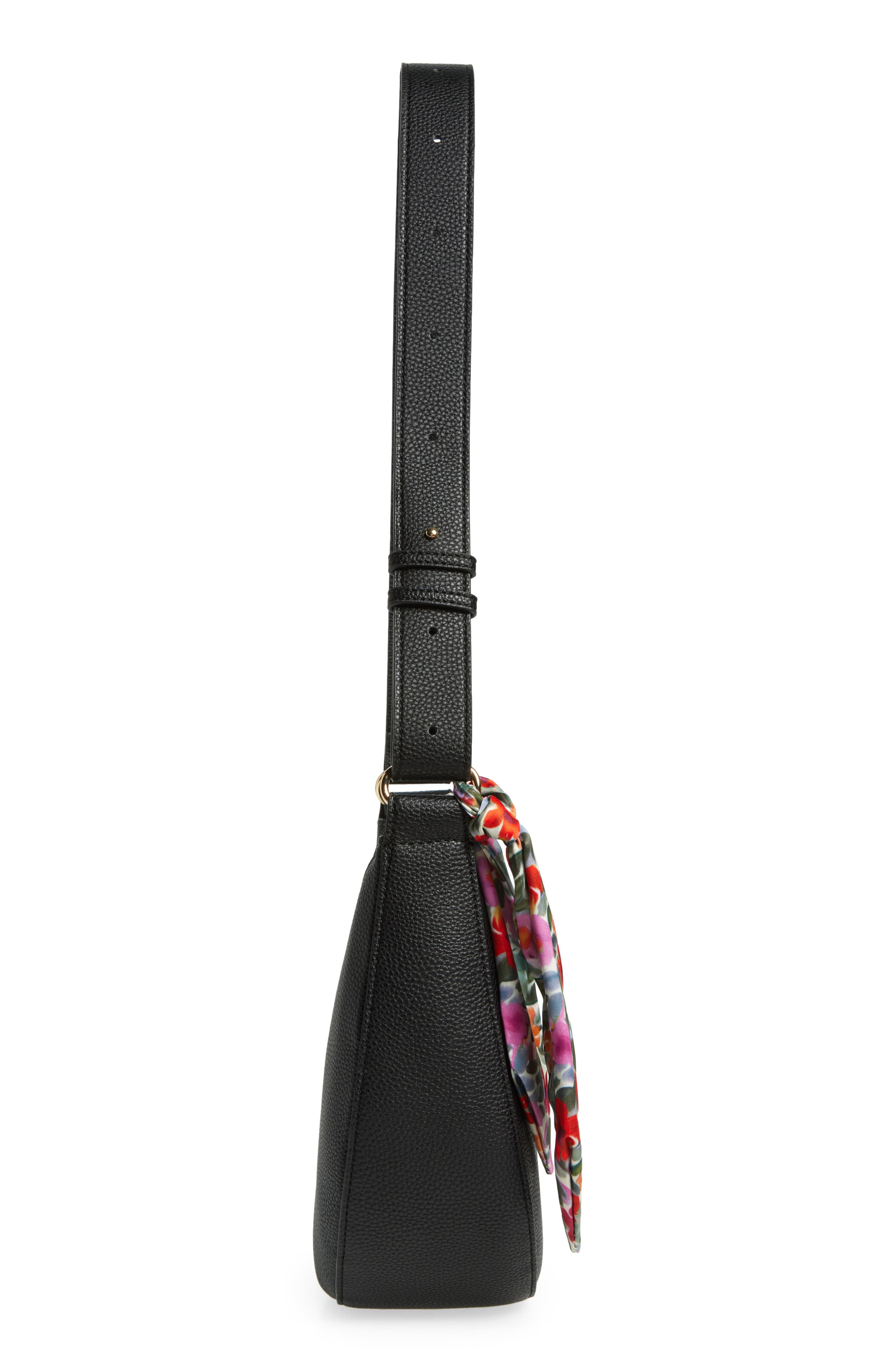 Nanette Lepore Scarf Crescent Shoulder Bag, Alternate, color, 