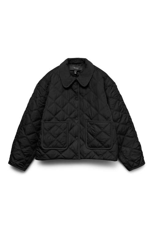 Vero Moda Minnesota Quilted Short Jacket In Black