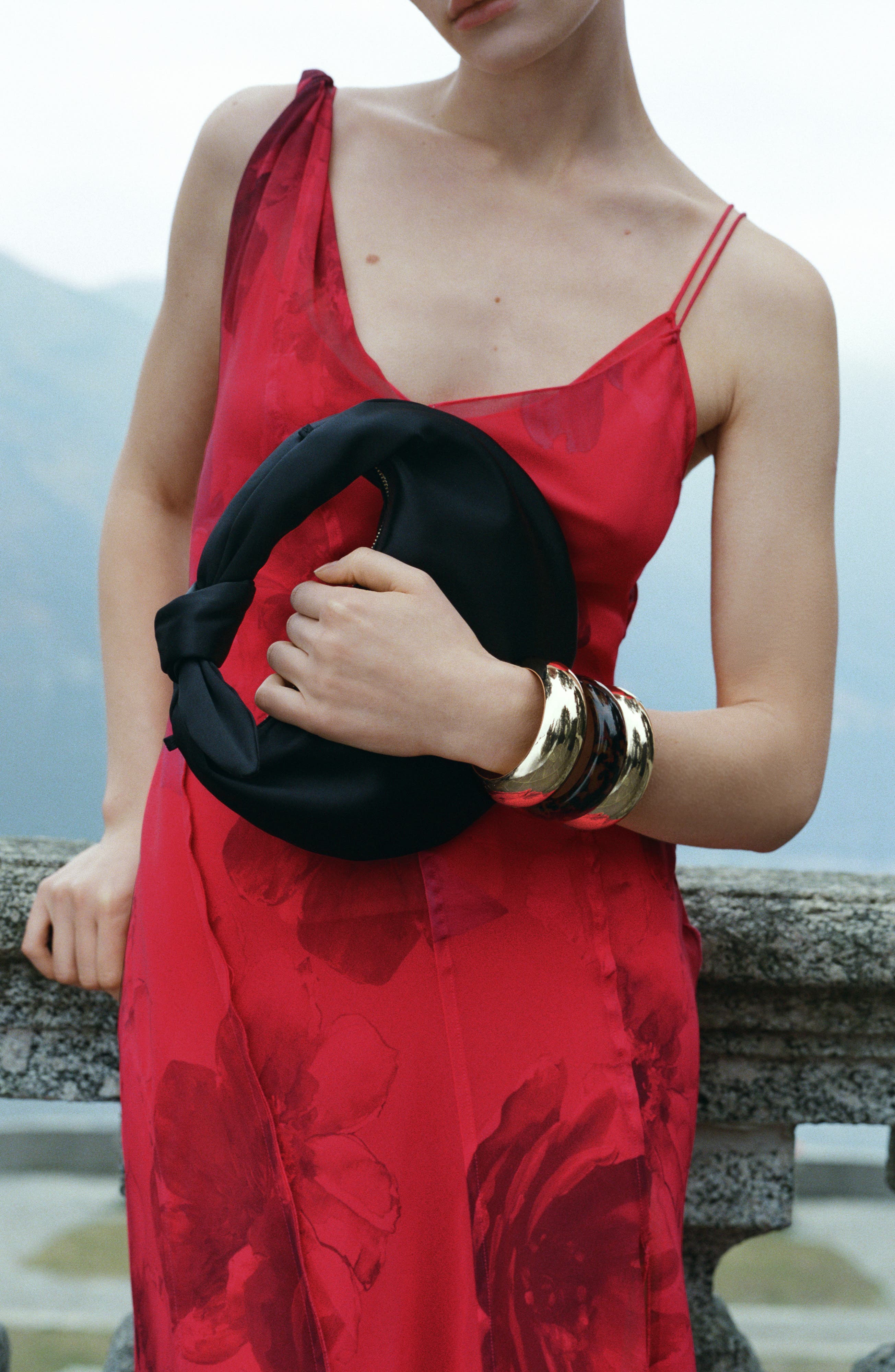 MANGO Satin Handbag, Alternate, color, 