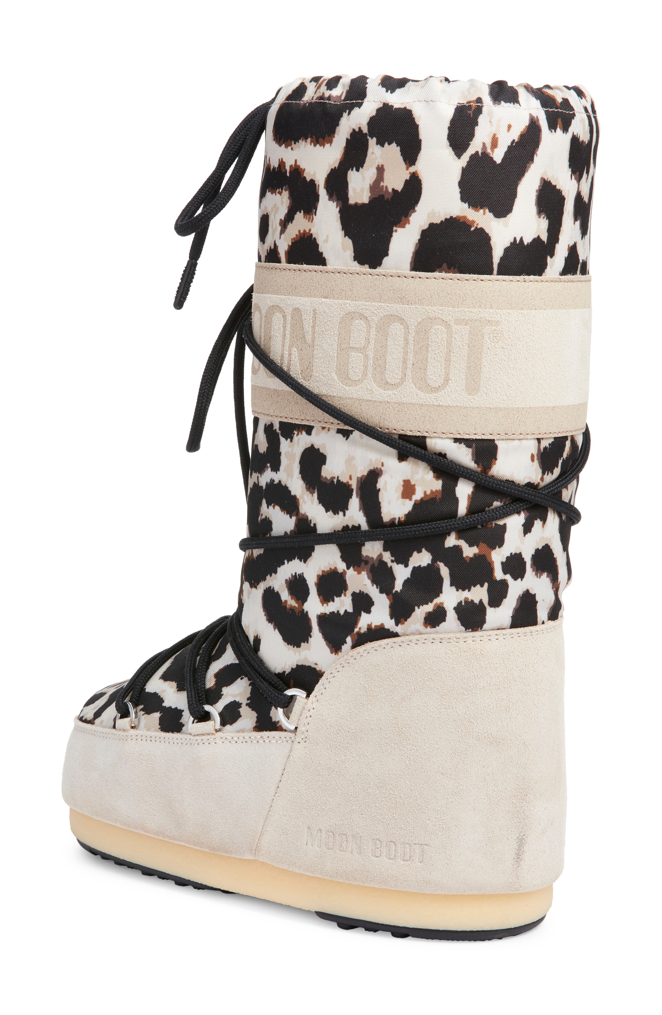 Moon Boot<sup>®</sup> Icon Water Repellent Moon Boot, Alternate, color, Light Leopard