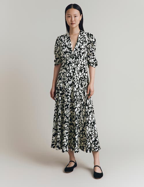 Ghost London Madi Crepe Floral Midi Dress