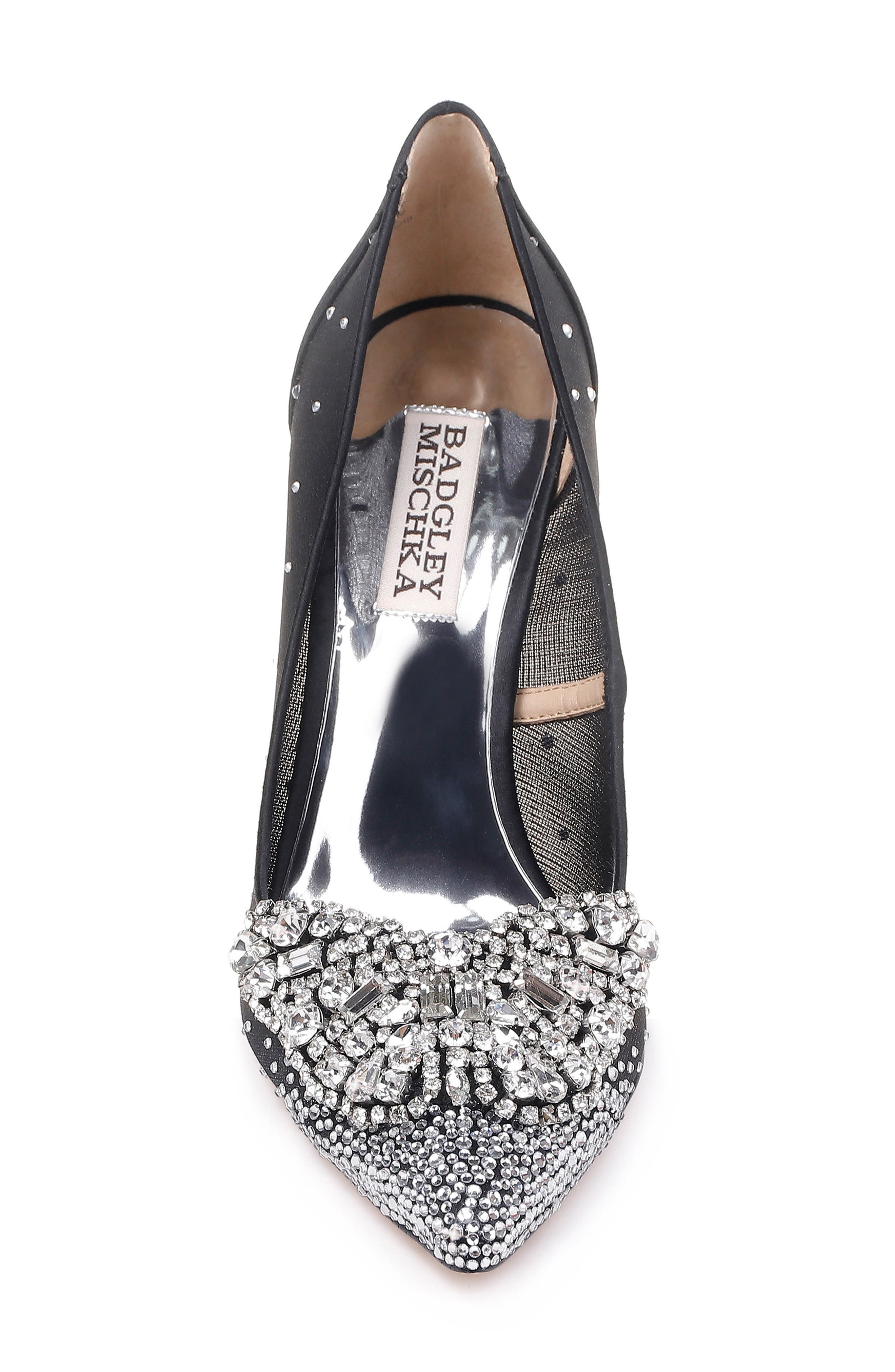 Badgley Mischka Collection Quintana Crystal Embellished Pointed Toe Pump, Alternate, color, 