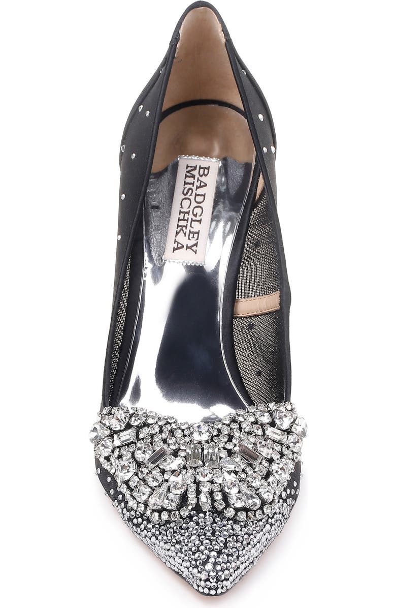 Badgley Mischka Collection Quintana Crystal Embellished Pointed Toe Pump, Alternate, color,