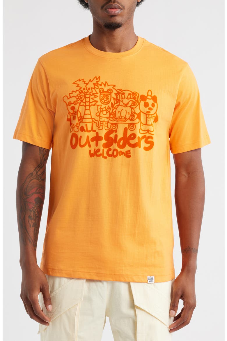 Outsiders Welcome Graphic T-Shirt, Main, color, CITRUS