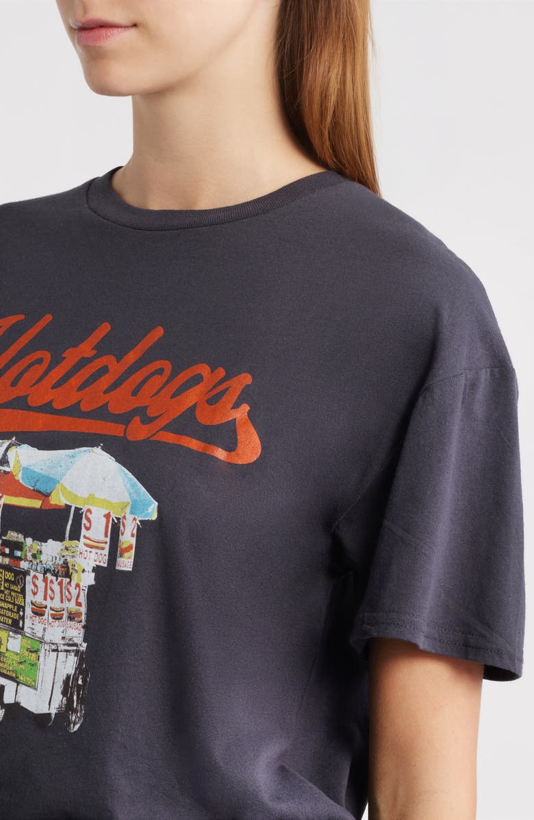 Vinyl Icons Hot Dog Cart Graphic T-Shirt, Alternate, color, Grey