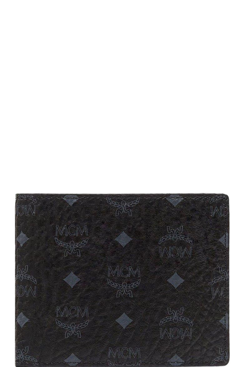 Bifold Wallet in Visetos With Card Case, Alternate, color, Black