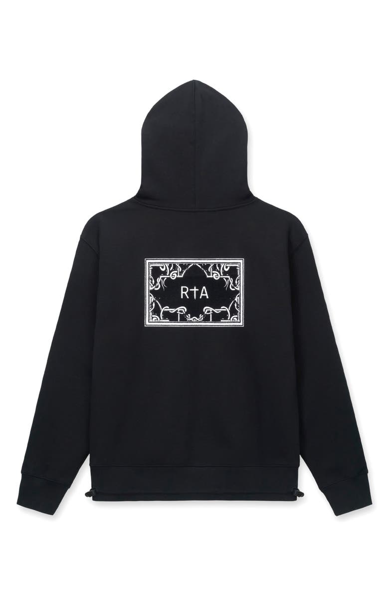 RtA Jordan Black Stamp Logo Hoodie, Alternate, color, Black Stamp Logo