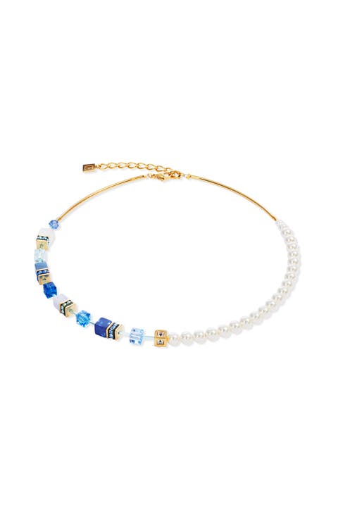 Geocube Precious Fusion Pearls Necklace