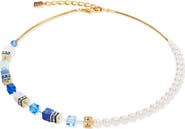 COEUR DE LION Geocube Precious Fusion Pearls Necklace