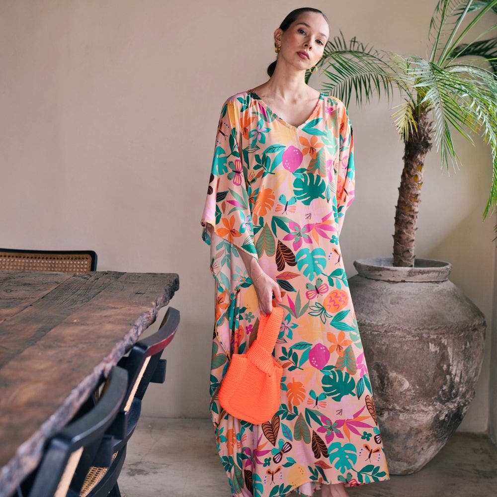 PINK HALEY Mackenzie Knit Clutch, Alternate, color, Orange