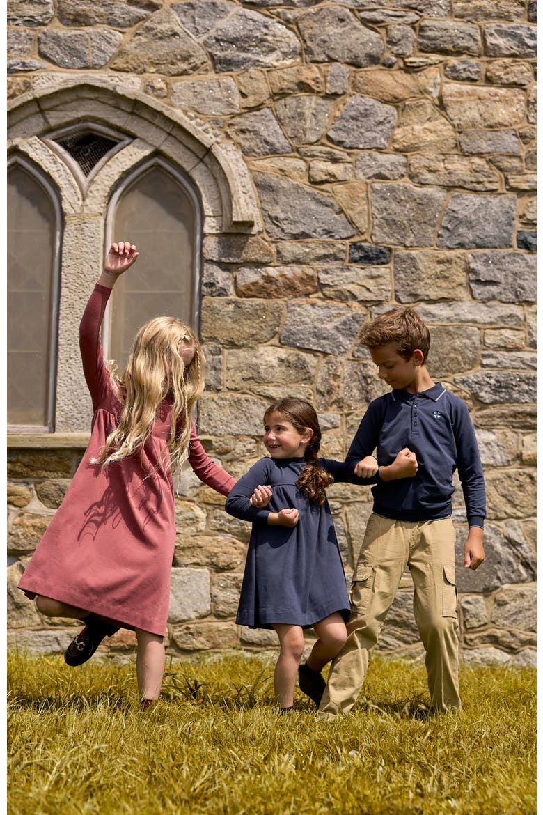 Embroidered Clover Collection - Boys Polo, Alternate, color, Navy Blue