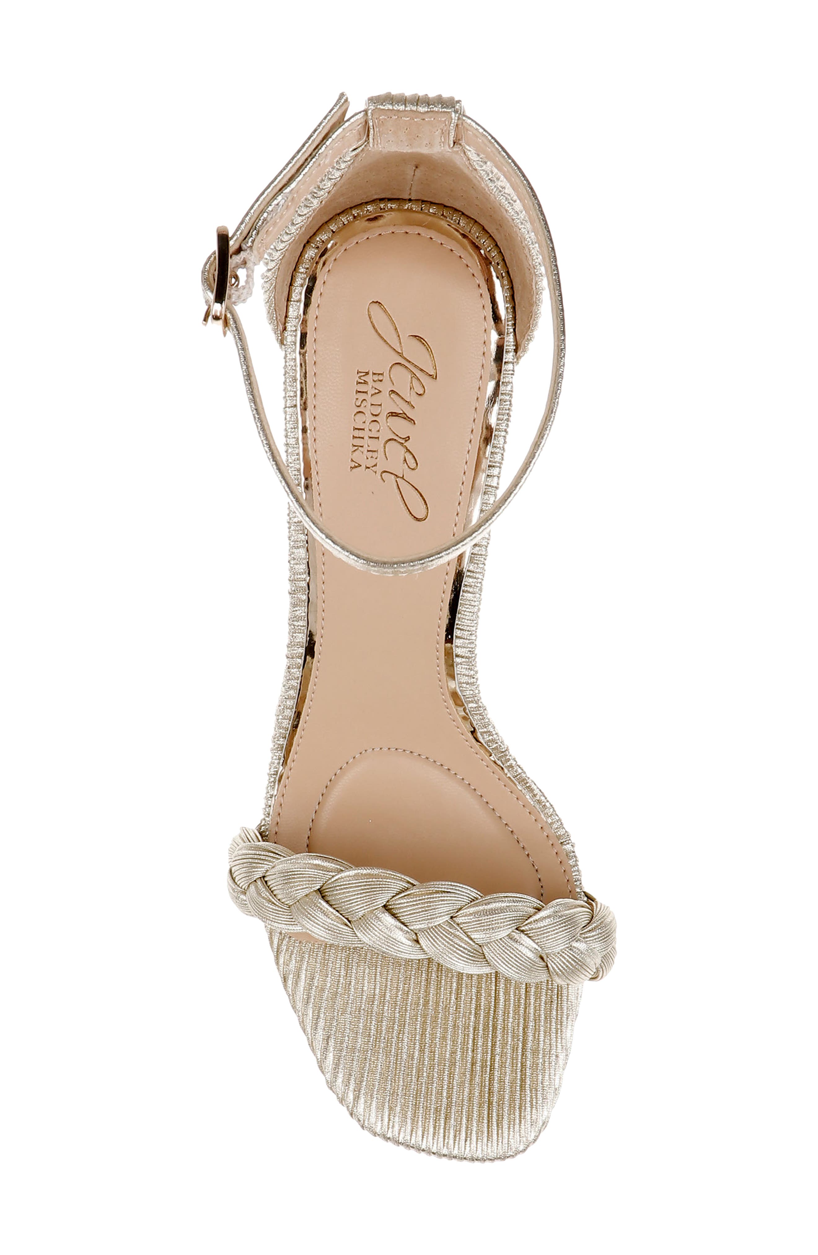 Shea Ankle Strap Sandal, Alternate, color, CHAMPAGNE GOLD