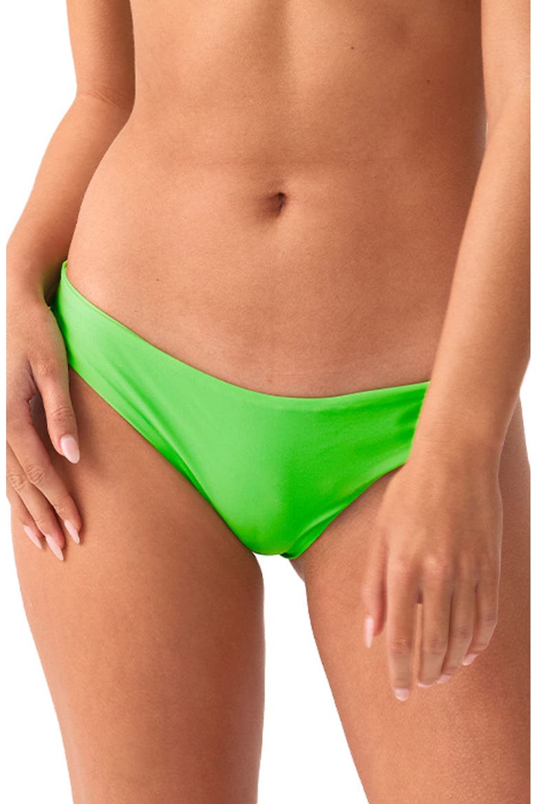 Basic Ruched Teeny Bikini Bottoms, Main, color, KELLY GREEN