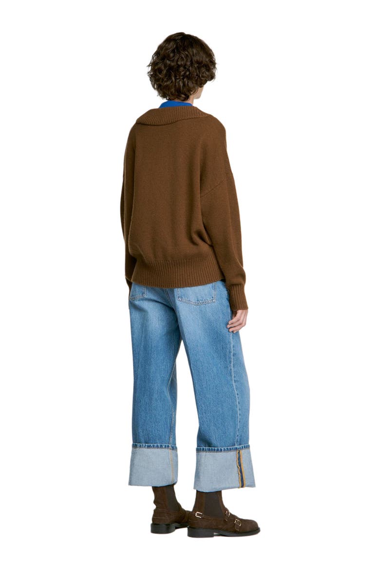 2-in-1 wool and cashmere sweater, Alternate, color, Camel