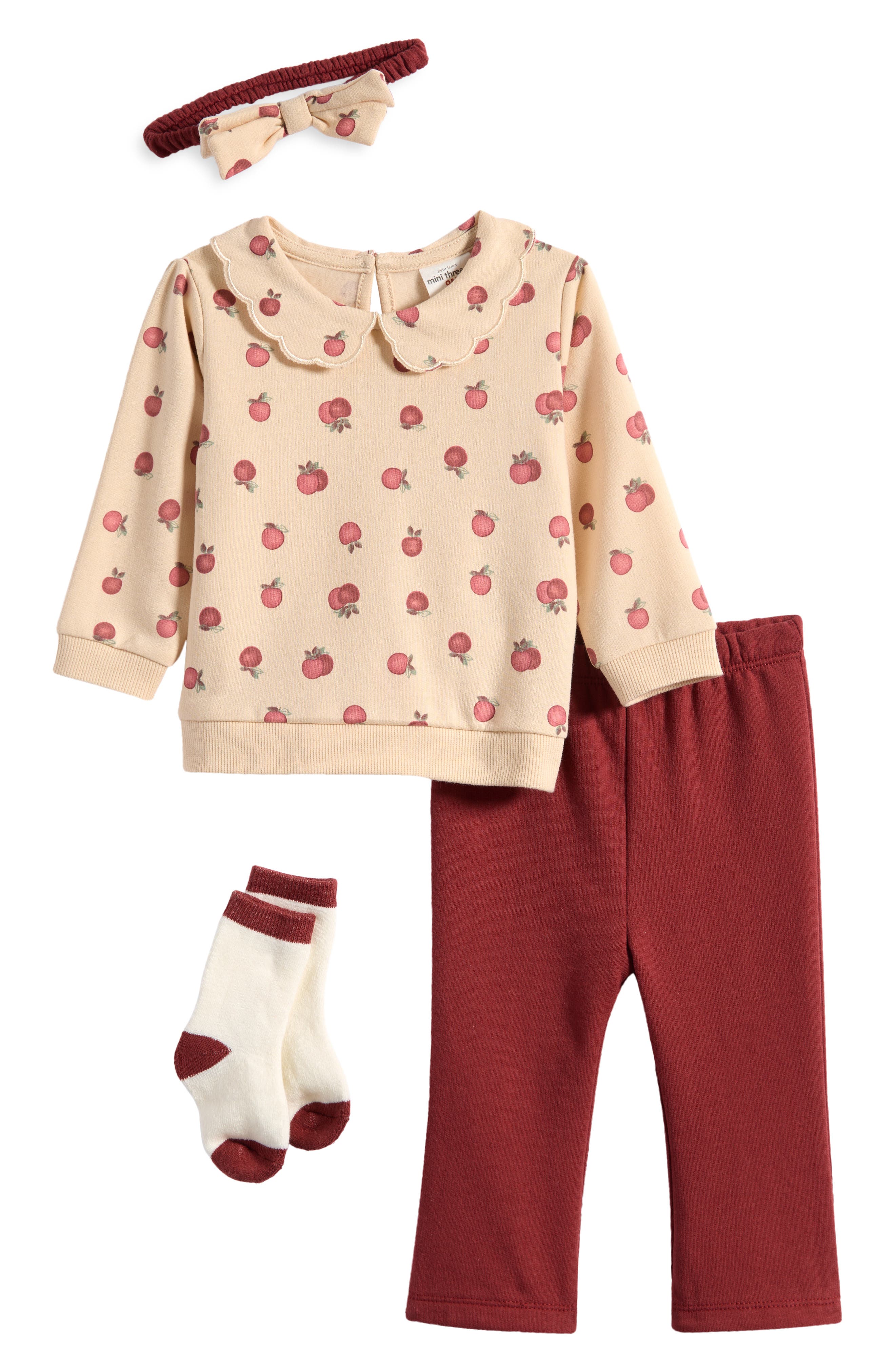 Top, Pants, Headband & Socks Set