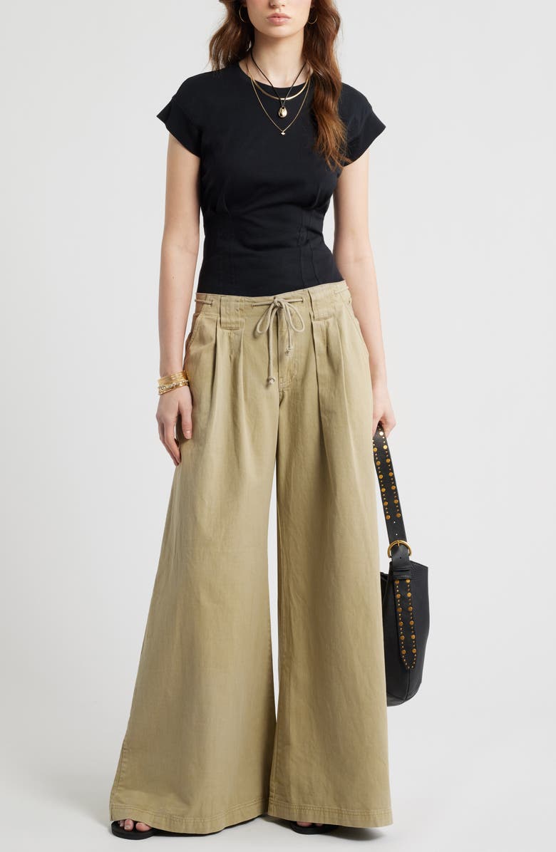 Treasure & Bond Pintuck Cotton T-Shirt, Alternate, color, Black