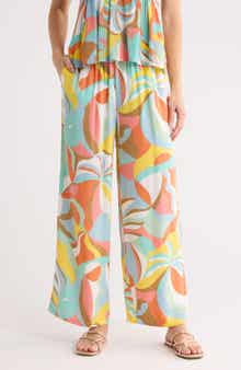 Pipeline Printed Wide Leg Beach Pants