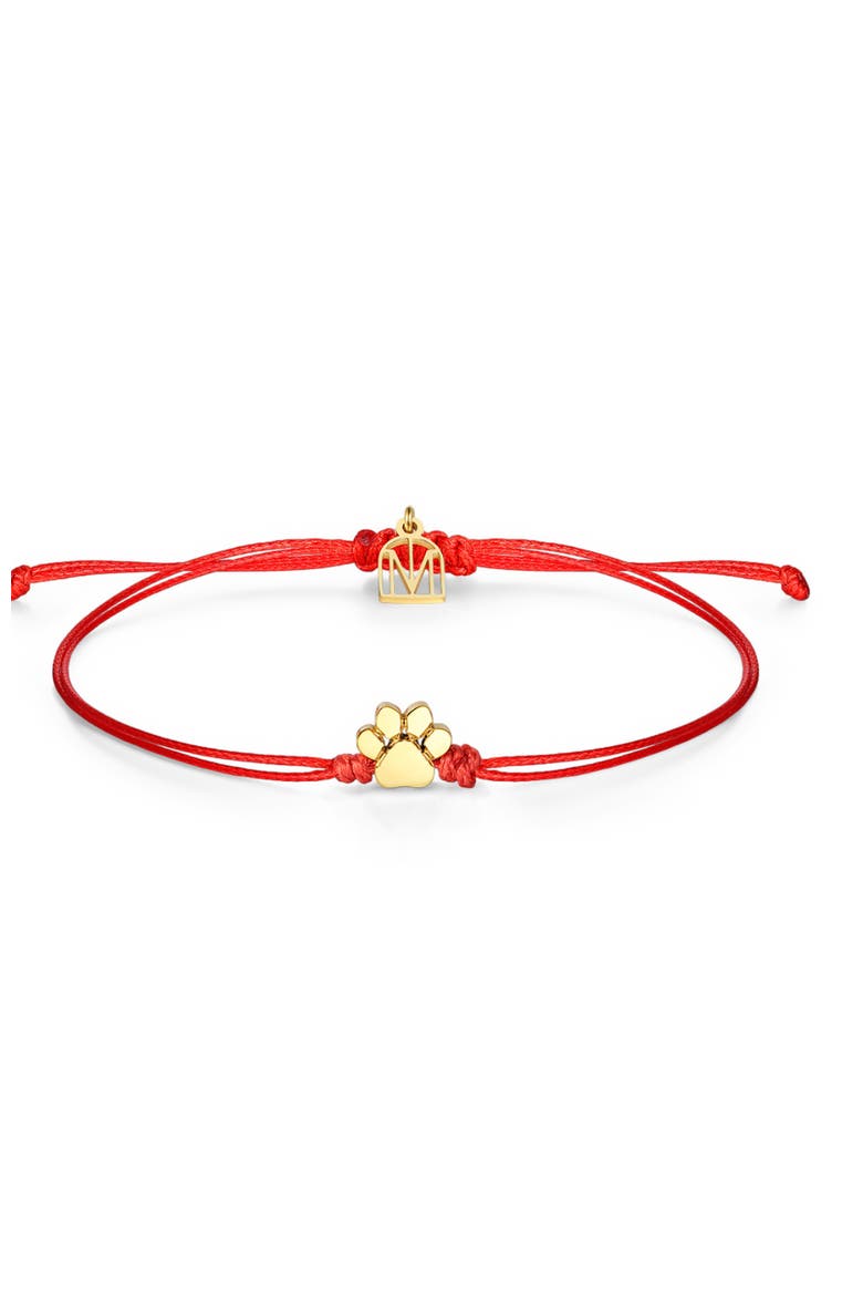 Pawprint Thread bracelet, Main, color, Yellow Gold