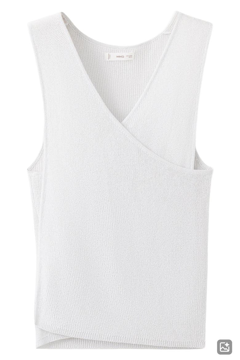 Metallic Knit Sleeveless Top, Alternate, color, SILVER